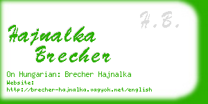 hajnalka brecher business card